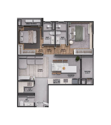 Imagem Apartamento com 2 Quartos à Venda, 60 m² em Itajuba - Barra Velha Imagem Apartamento com 2 Quartos à Venda, 60 m² em Itajuba - Barra Velha