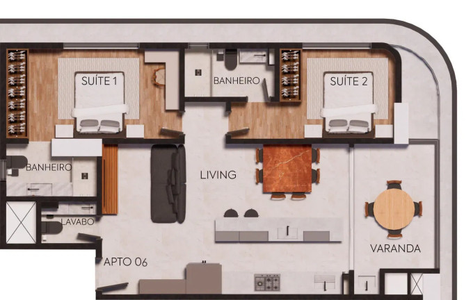 Imagem Apartamento com 2 Quartos à Venda, 84 m² em Praia Brava - Itajaí