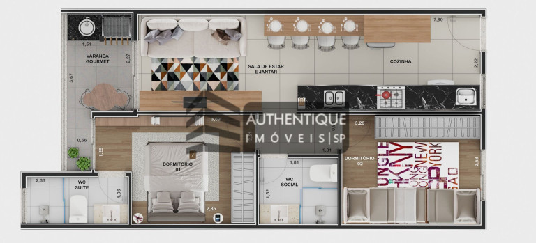 Imagem Apartamento com 2 Quartos à Venda, 51 m² em Baeta Neves - São Bernardo Do Campo