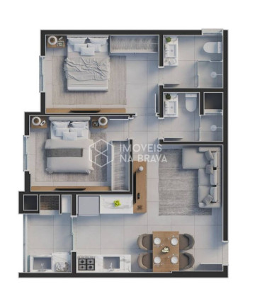 Imagem Apartamento com 2 Quartos à Venda, 56 m² em Praia Brava - Itajaí Imagem Apartamento com 2 Quartos à Venda, 56 m² em Praia Brava - Itajaí