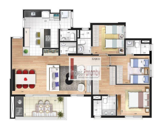Imagem Apartamento com 3 Quartos à Venda, 120 m² em Real Parque - São Paulo