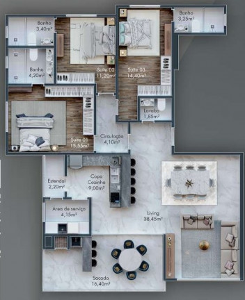Imagem Apartamento com 3 Quartos à Venda, 14.520 m² em Itapema - Itapema