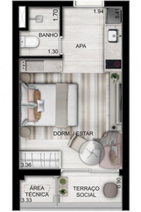 Imagem Apartamento com 1 Quarto à Venda, 25 m² em Vila Mariana - São Paulo