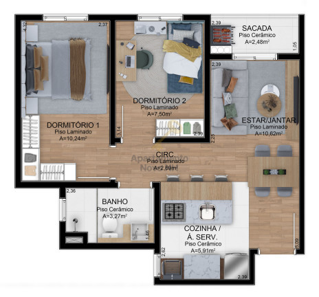 Imagem Apartamento com 2 Quartos à Venda, 49 m² em Canudos - Novo Hamburgo Imagem Apartamento com 2 Quartos à Venda, 49 m² em Canudos - Novo Hamburgo