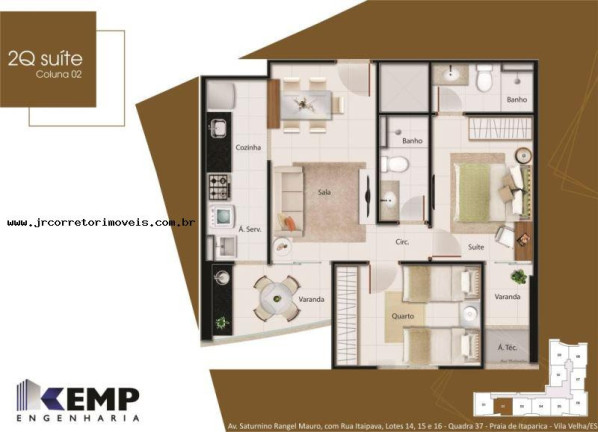 Imagem Apartamento com 3 Quartos à Venda, 70 m² em Praia Itaparica - Vila Velha Imagem Apartamento com 3 Quartos à Venda, 70 m² em Praia Itaparica - Vila Velha