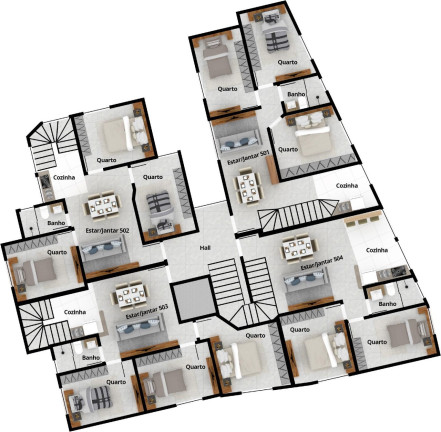 Imagem Apartamento com 3 Quartos à Venda, 55 m² em Boa Vista - Vespasiano