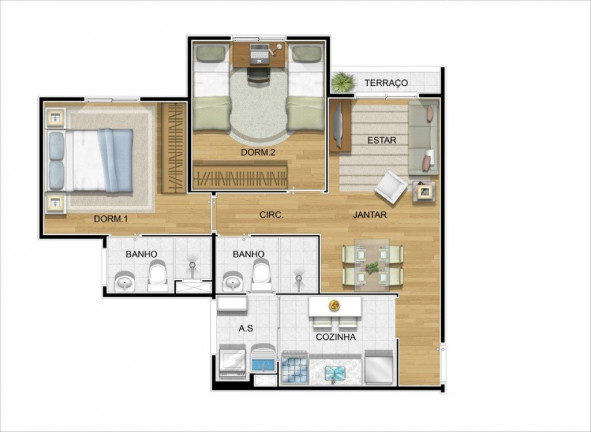 Imagem Apartamento com 2 Quartos à Venda, 57 m² em Nova América - Piracicaba Imagem Apartamento com 2 Quartos à Venda, 57 m² em Nova América - Piracicaba