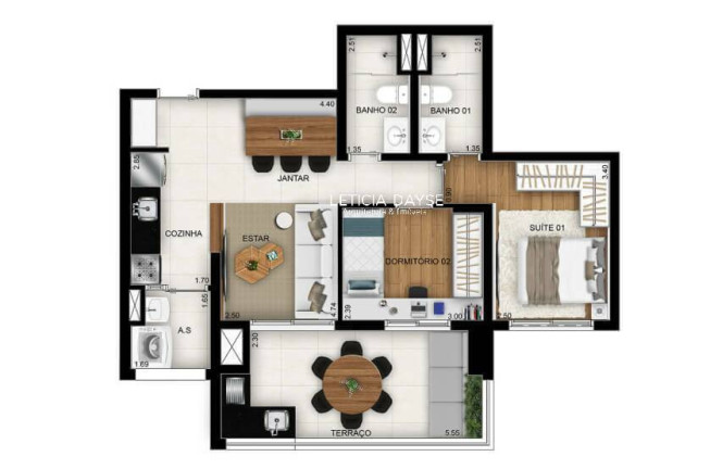 Imagem Apartamento com 2 Quartos à Venda,  em Santo Amaro - São Paulo