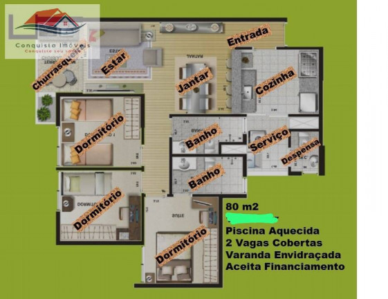 Imagem Apartamento com 3 Quartos à Venda,  em Jardim Las Vegas - Guarulhos