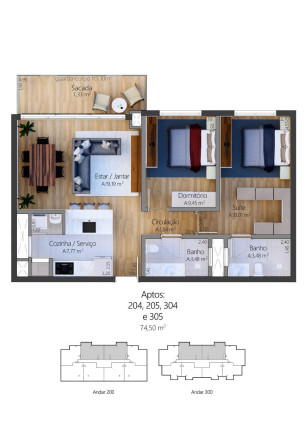 Imagem Imóvel com 2 Quartos à Venda, 84 m² em Moura - Gramado