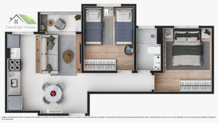 Imagem Apartamento com 2 Quartos à Venda, 44 m² em Vila Suissa - Mogi Das Cruzes
