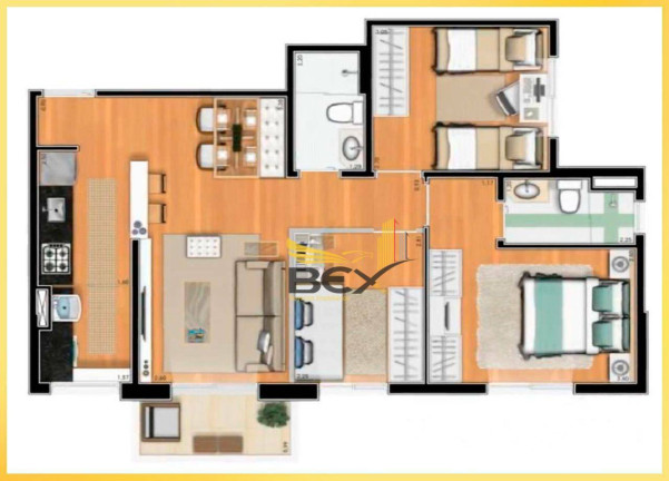 Imagem Apartamento com 3 Quartos à Venda, 69 m² em Jardim Iracema - Barueri