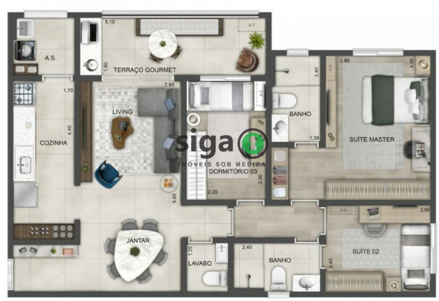 Imagem Apartamento com 3 Quartos à Venda, 87 m² em Butantã - São Paulo