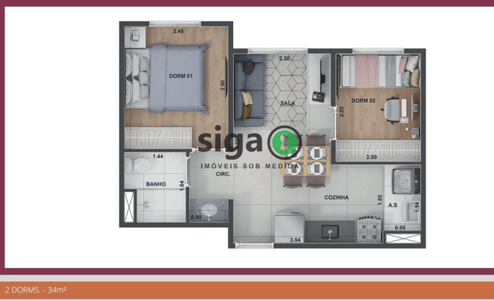 Imagem Apartamento com 2 Quartos à Venda, 56 m² em Campo Limpo - São Paulo Imagem Apartamento com 2 Quartos à Venda, 56 m² em Campo Limpo - São Paulo