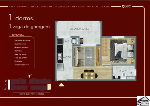 Imagem Apartamento com 2 Quartos à Venda, 45 m² em Vila Fernandes - São Paulo