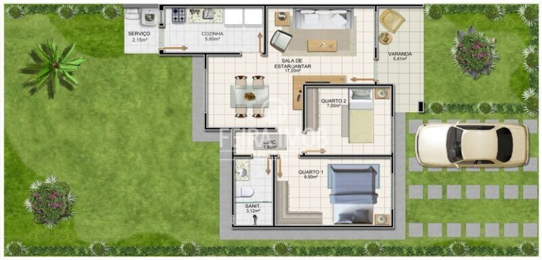 Imagem Casa com 2 Quartos para Alugar, 70 m² em Sim - Feira De Santana
