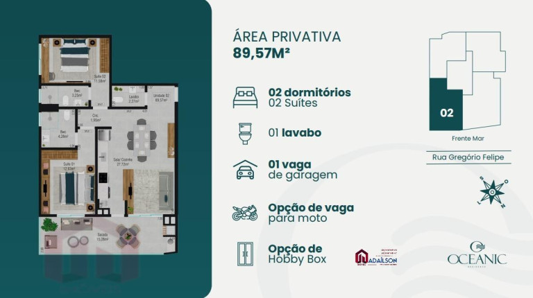 Imagem Imóvel com 2 Quartos à Venda, 72 m² Imagem Imóvel com 2 Quartos à Venda, 72 m²