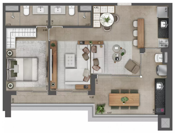 Imagem Apartamento com 2 Quartos à Venda, 71 m² em Pinheiros - São Paulo