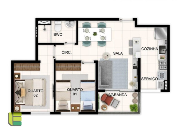 Imagem Apartamento com 2 Quartos à Venda, 46 m² em Pau Amarelo - Paulista Imagem Apartamento com 2 Quartos à Venda, 46 m² em Pau Amarelo - Paulista