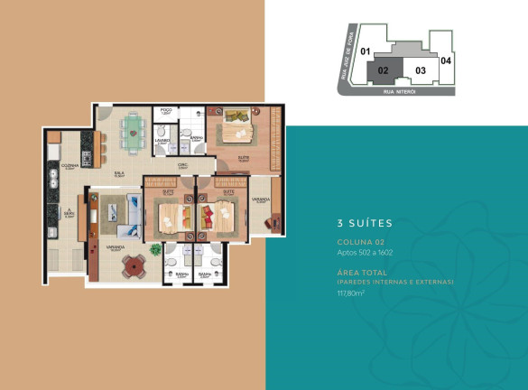 Imagem Apartamento com 3 Quartos à Venda, 117 m² em Praia Do Morro  - Guarapari