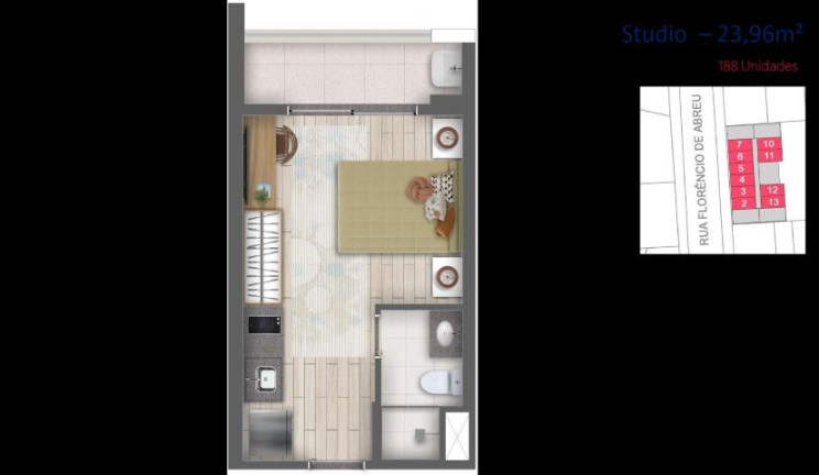 Imagem Studio com 1 Quarto à Venda, 23 m² em Centro - São Paulo