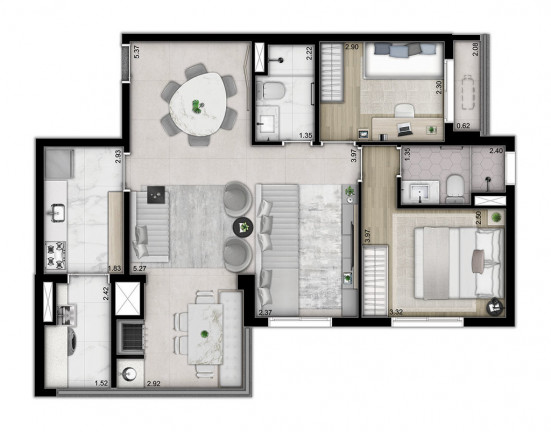 Imagem Apartamento com 1 Quarto à Venda, 37 m² em Vila Monte Alegre - São Paulo