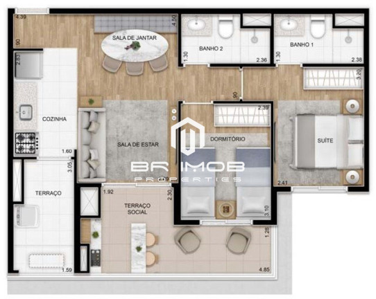 Imagem Imóvel com 2 Quartos à Venda, 63 m² em Vila Cruzeiro - São Paulo