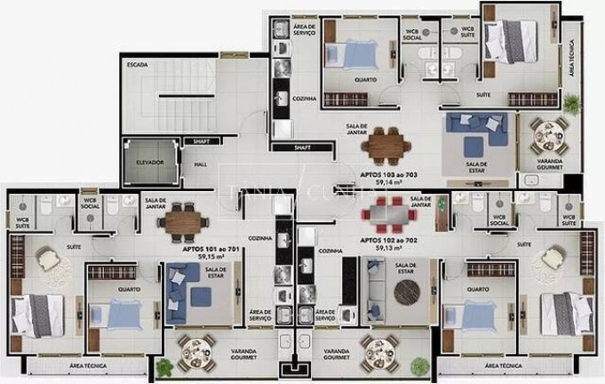 Imagem Apartamento com 2 Quartos à Venda, 59 m² em Bessa - João Pessoa Imagem Apartamento com 2 Quartos à Venda, 59 m² em Bessa - João Pessoa