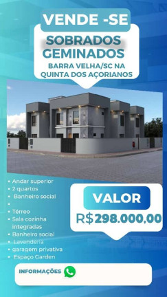 Casa com 2 Quartos à Venda,  em Quinta Dos Açorianos - Barra Velha
