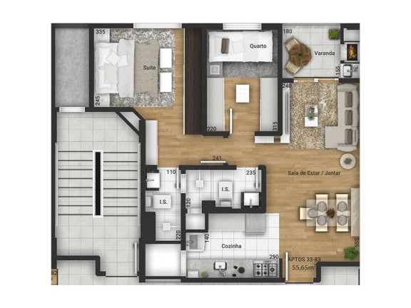 Imagem Apartamento com 2 Quartos à Venda, 62 m² em Tingui - Curitiba