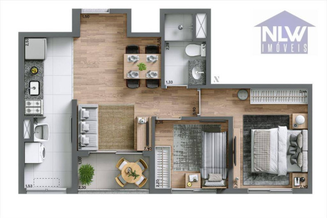 Apartamento com 2 Quartos à Venda, 46 m² em Vila Constança - São Paulo