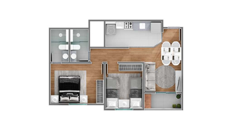 Imagem Apartamento com 2 Quartos à Venda, 51 m² em Parque Residencial Flamboyant - São José Dos Campos Imagem Apartamento com 2 Quartos à Venda, 51 m² em Parque Residencial Flamboyant - São José Dos Campos