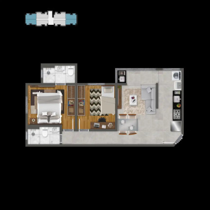 Imagem Apartamento com 2 Quartos à Venda, 54 m² em Fernão Dias - Belo Horizonte