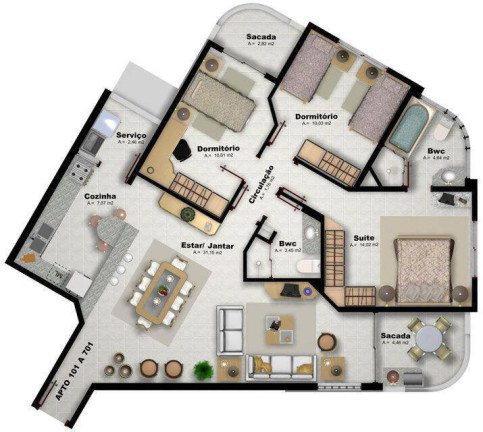Imagem Apartamento com 3 Quartos à Venda, 103 m² em Itacorubi - Florianópolis