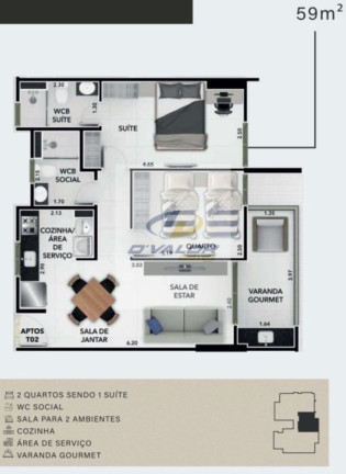 Imagem Apartamento com 3 Quartos à Venda, 80 m² em Bessa - João Pessoa