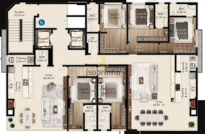Imagem Cobertura com 3 Quartos à Venda, 91 m² em Perequê - Porto Belo Imagem Cobertura com 3 Quartos à Venda, 91 m² em Perequê - Porto Belo