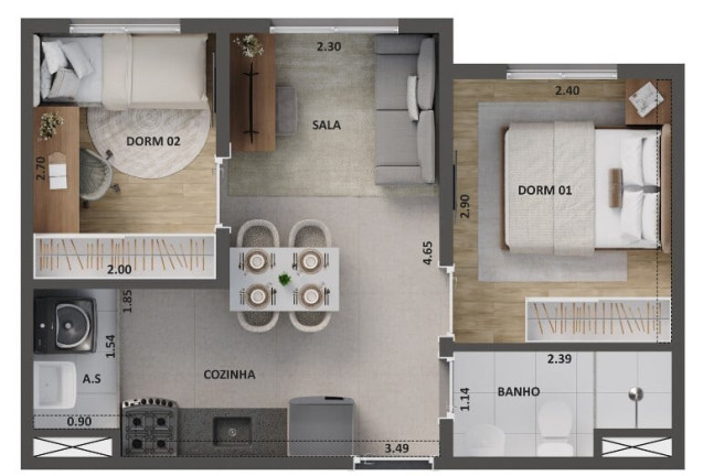 Imagem Apartamento com 2 Quartos à Venda, 34 m² em Mooca - São Paulo
