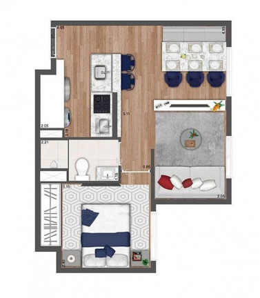 Imagem Imóvel com 2 Quartos à Venda, 34 m² em Vila Santa Catarina - São Paulo