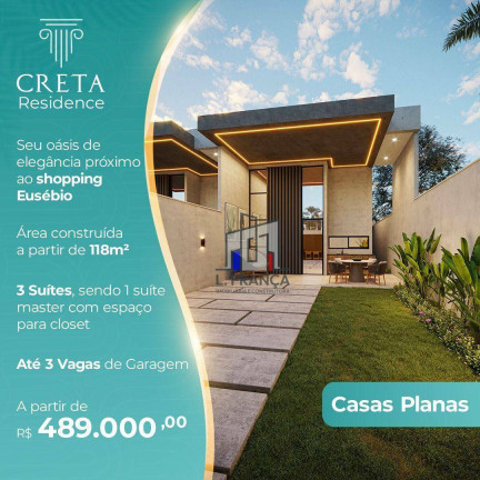 Casa com 3 Quartos à Venda, 118 m² em Tamatanduba - Eusébio