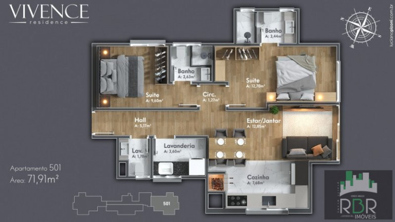 Imagem Apartamento com 2 Quartos à Venda, 81 m² em Região Das Hortênsias