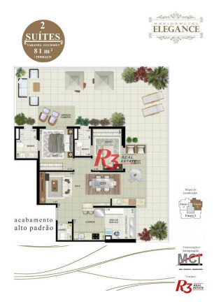 Imagem Apartamento com 2 Quartos à Venda, 82 m² em Ponta Da Praia - Santos
