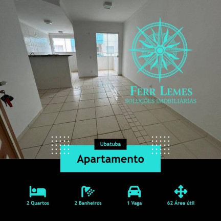 Apartamento com 2 Quartos à Venda, 62 m² em Itaguá - Ubatuba