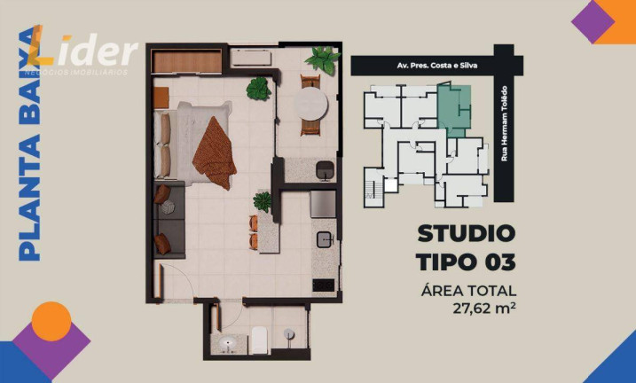 Imagem Studio à Venda, 27 m² em São Pedro - Juiz De Fora Imagem Studio à Venda, 27 m² em São Pedro - Juiz De Fora