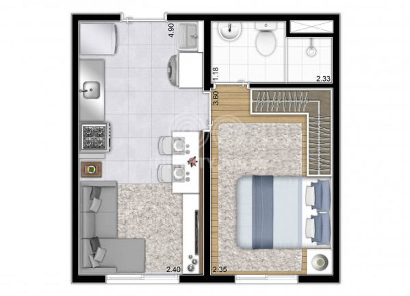 Imagem Apartamento com 1 Quarto à Venda, 30 m² em Morumbi - São Paulo