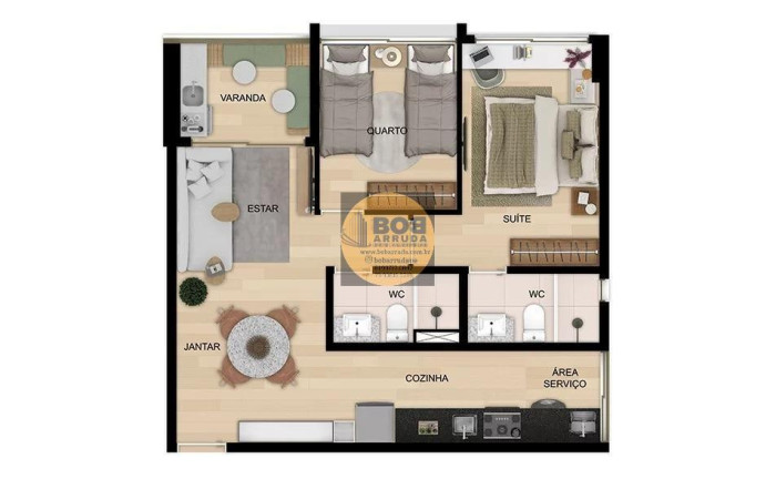 Imagem Apartamento com 1 Quarto à Venda, 36 m² em Graças - Recife