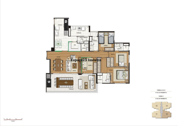 Apartamento com 3 Quartos à Venda, 134 m² em Vila Anastácio - São Paulo
