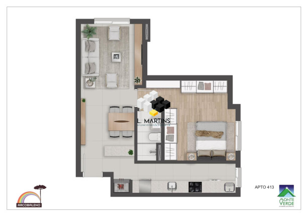 Imagem Apartamento com 1 Quarto à Venda, 46 m² em Floresta - Gramado