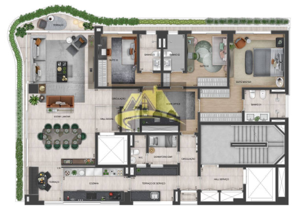 Imagem Cobertura com 4 Quartos à Venda, 398 m² em Jardins - São Paulo