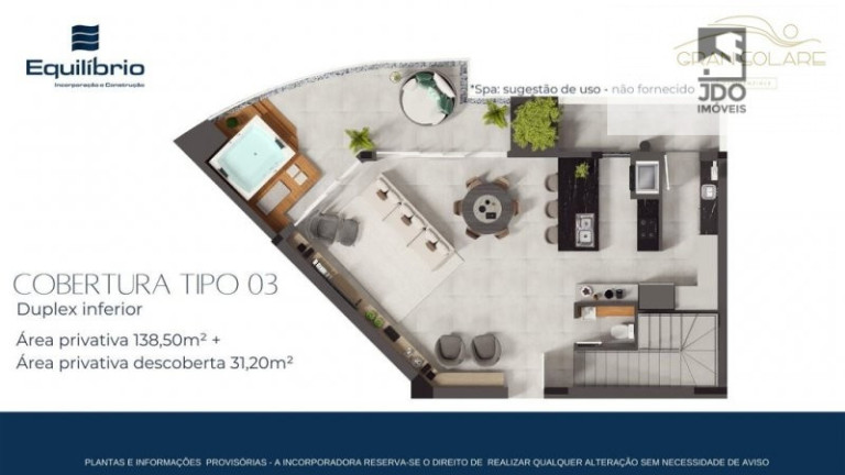 Imagem Cobertura com 2 Quartos à Venda, 170 m² em Cristo Rei - Curitiba