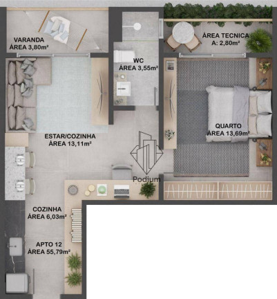 Imagem Apartamento com 1 Quarto à Venda, 55 m² em Intermares - Cabedelo